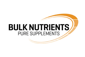 Bulk Nutrients logo with brand name spelt in capital letters and half circle wrapping around the text. 'PURE SUPPLEMENTS' is written under the brand name.